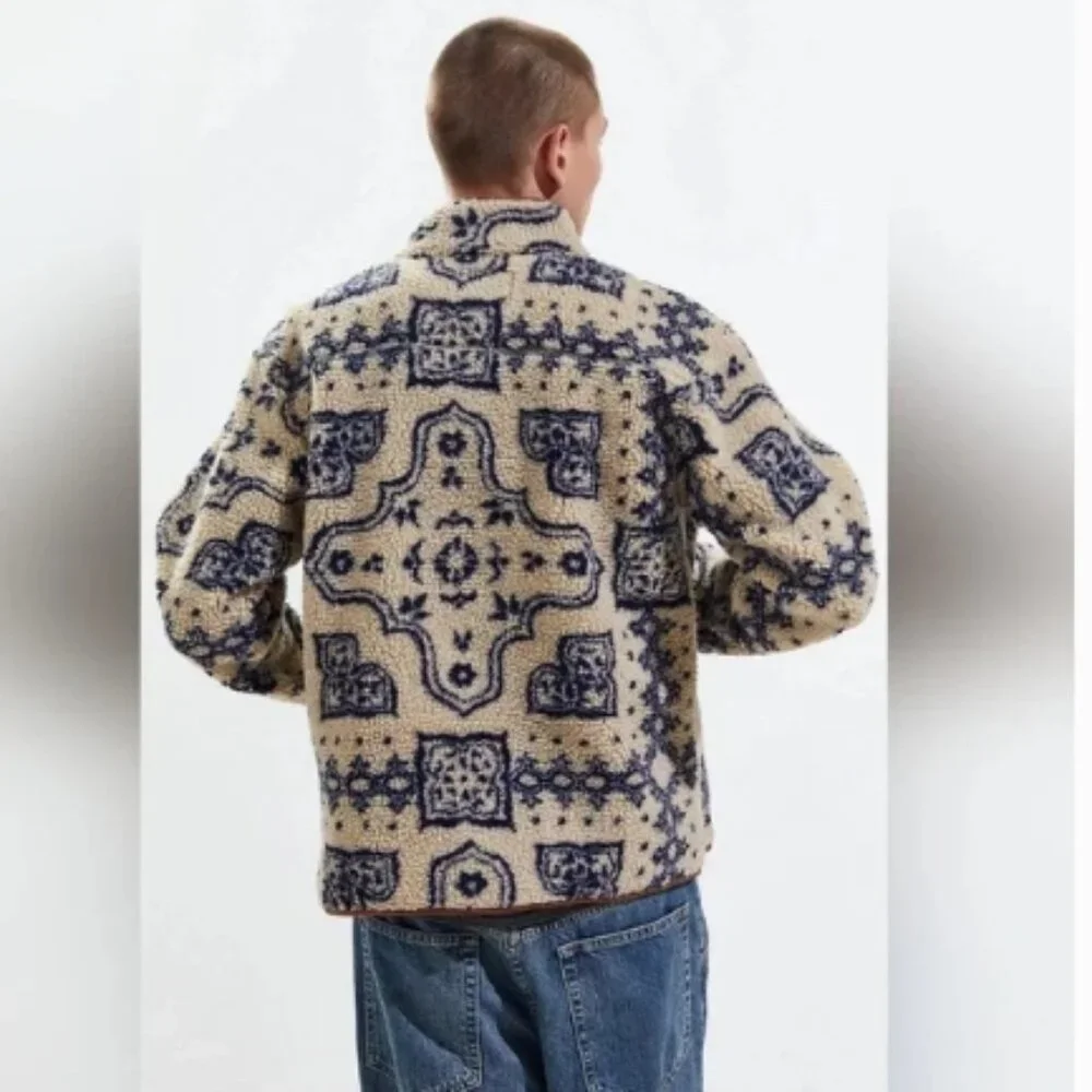 BDG Beige and Navy Patterned Jacket - Picture 2 of 16